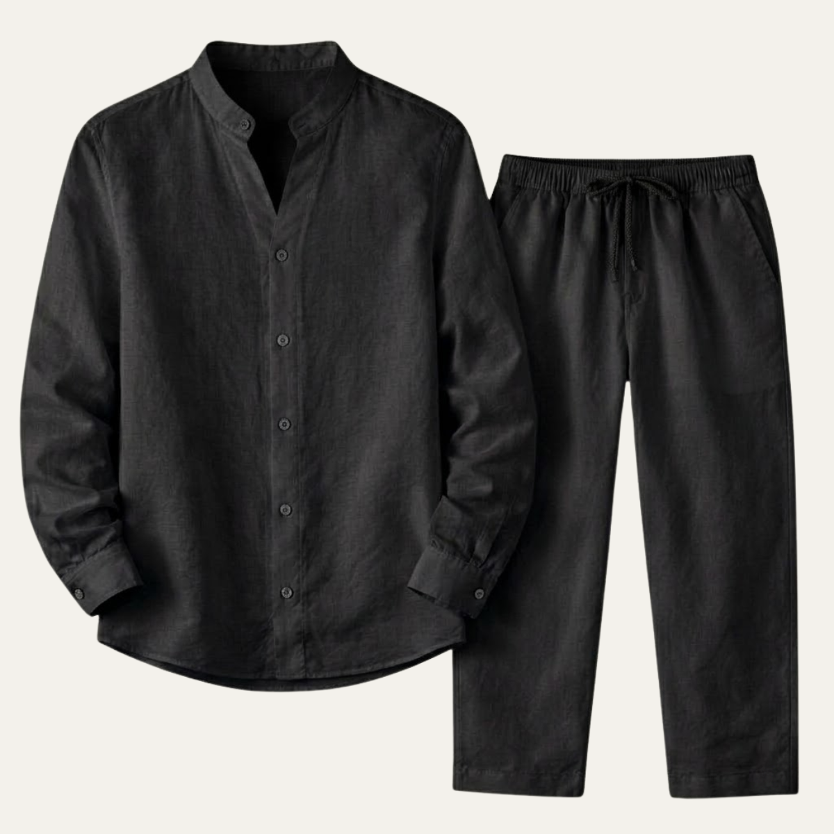 The Willowlake Men’s Casual Cotton Linen Set – Shirt & Pants