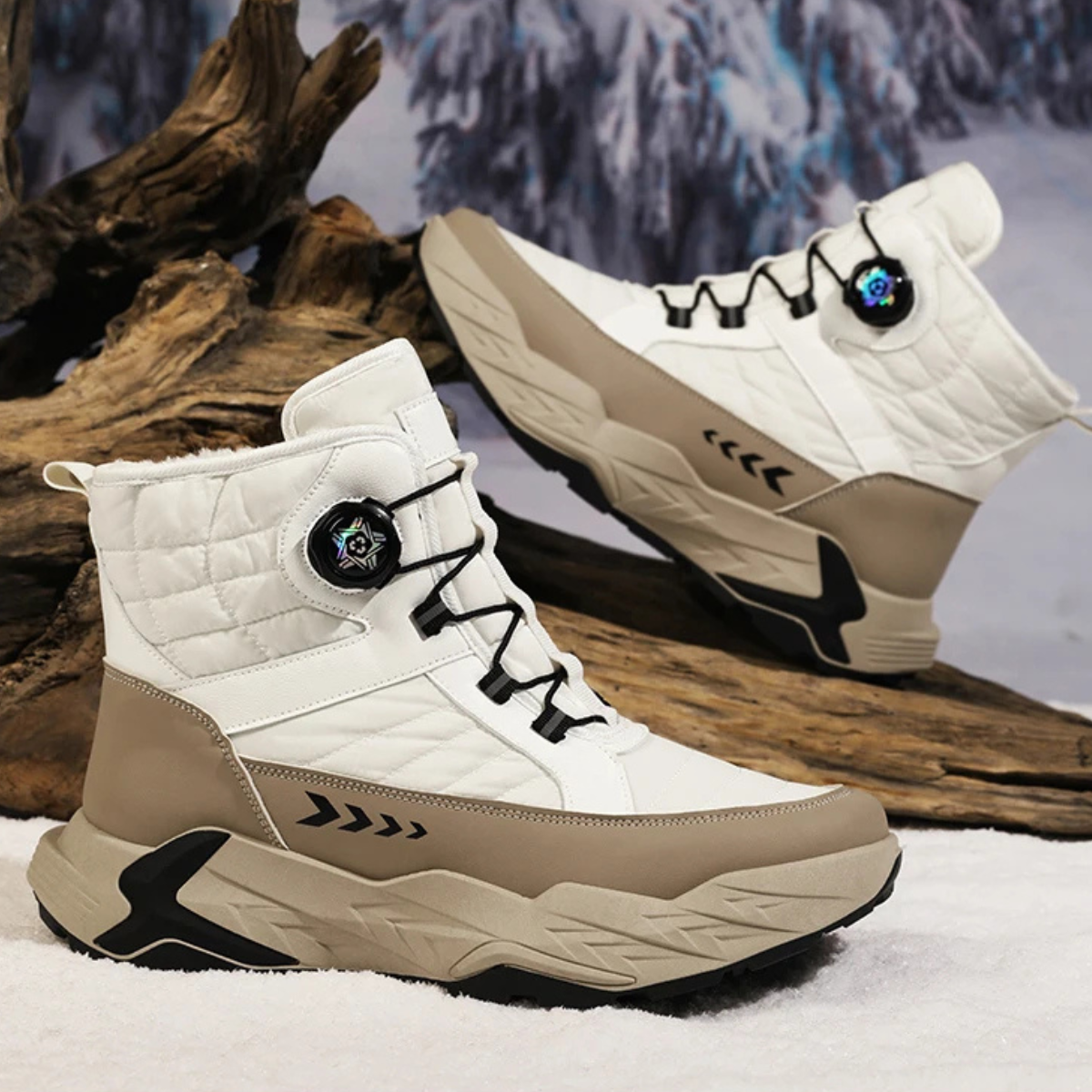 The Conegliano Men’s Plush Lined Anti Slip Snow Boots with Rotating Buckle