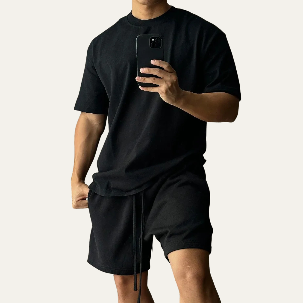 The Brookmere Men’s Cotton Casual T Shirt & Shorts Set