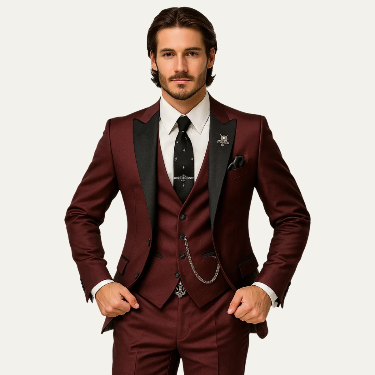 The Senigallia Men’s 3 Piece Suit Set – Blazer, Waistcoat & Trousers