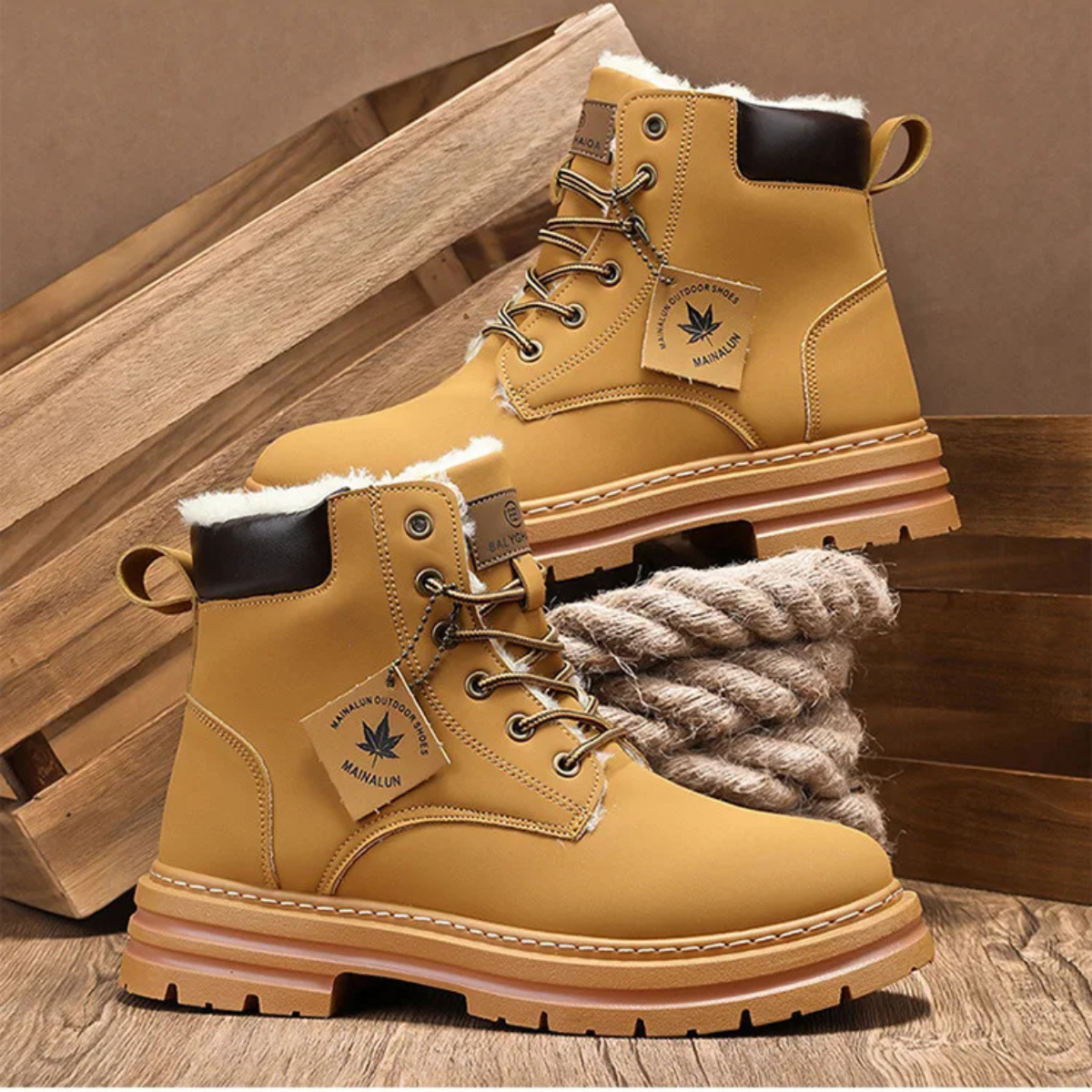The Silverlake Men’s Cozy Fur Lined Insulated Snow Boots