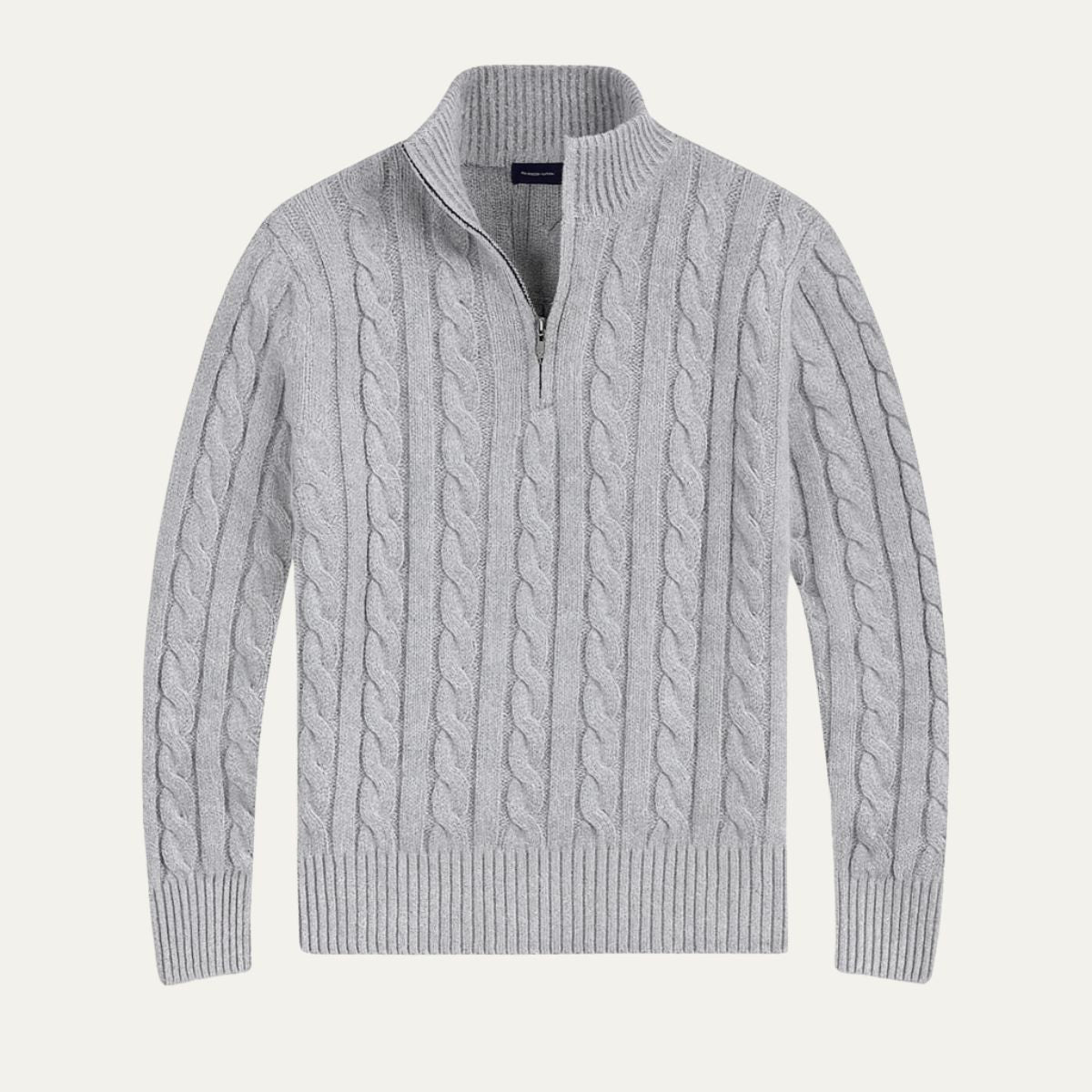 The Genève Old Money Half Zip Sweater for Men - 100% Merino Wool