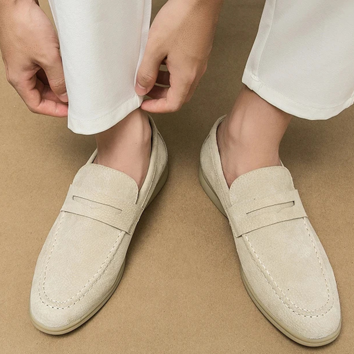 The Torquay Men’s Lightweight Casual Suede Slip On Loafers