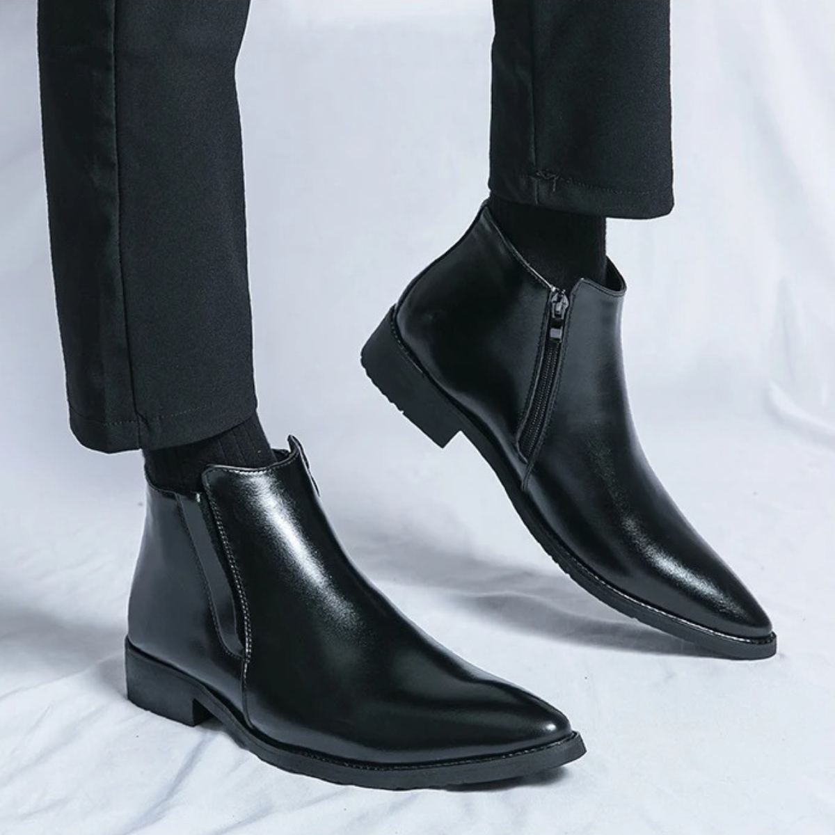The Panarea Men’s Classic Leather Chelsea Slip On Boots