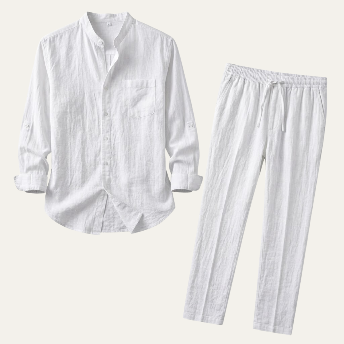 The Lakefield Men’s Relaxed Fit Linen Shirt & Pants Set