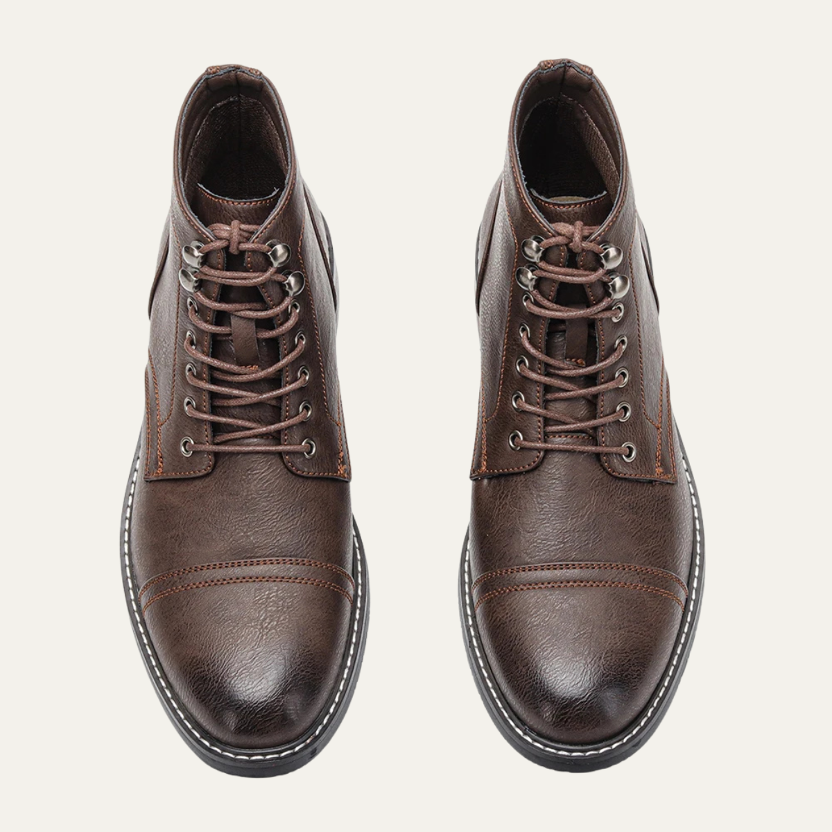 The Porto Cervo Men’s Durable Leather Lace Up Ankle Boots