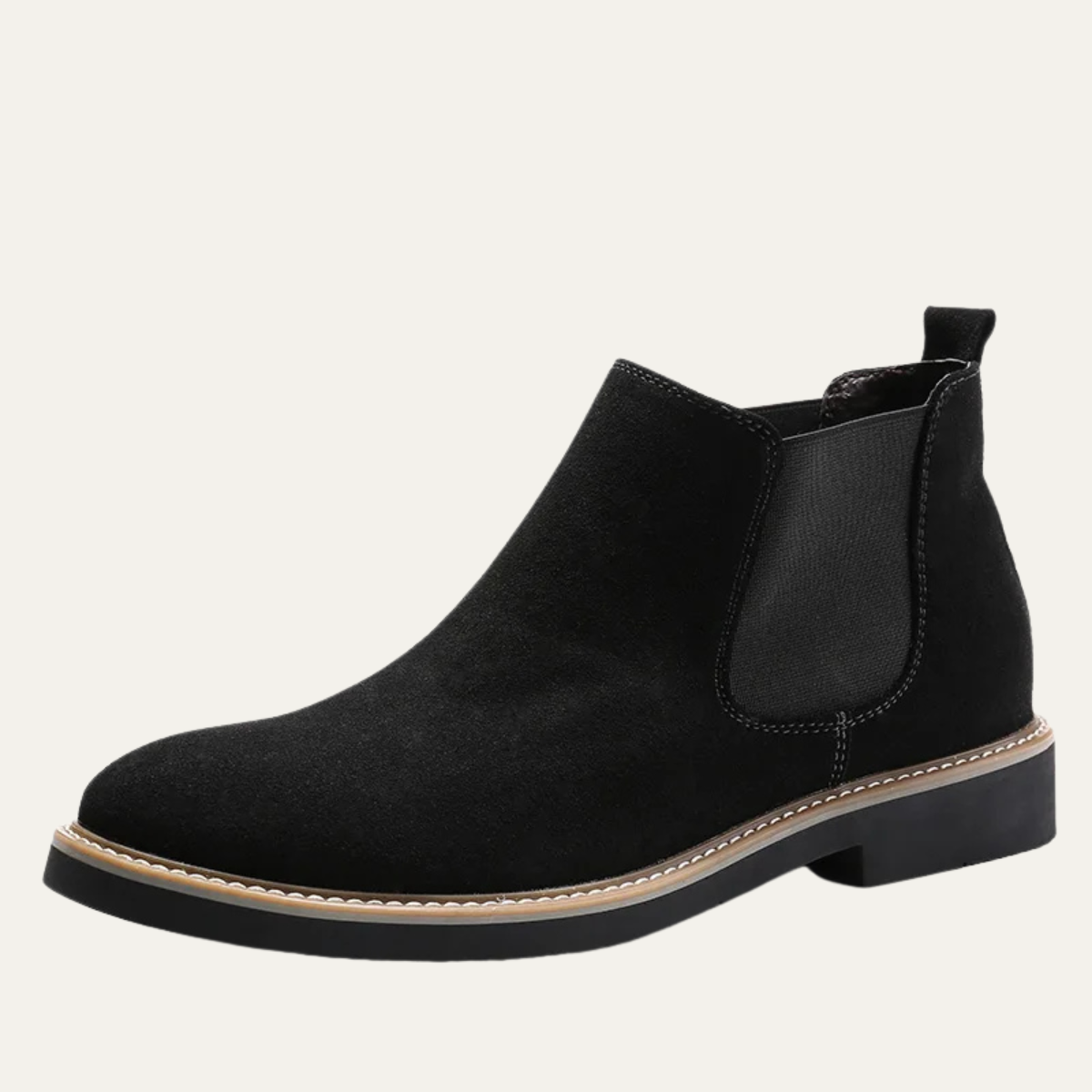 The Amarone Men’s Classic Slip On Suede Chelsea Biker Boots