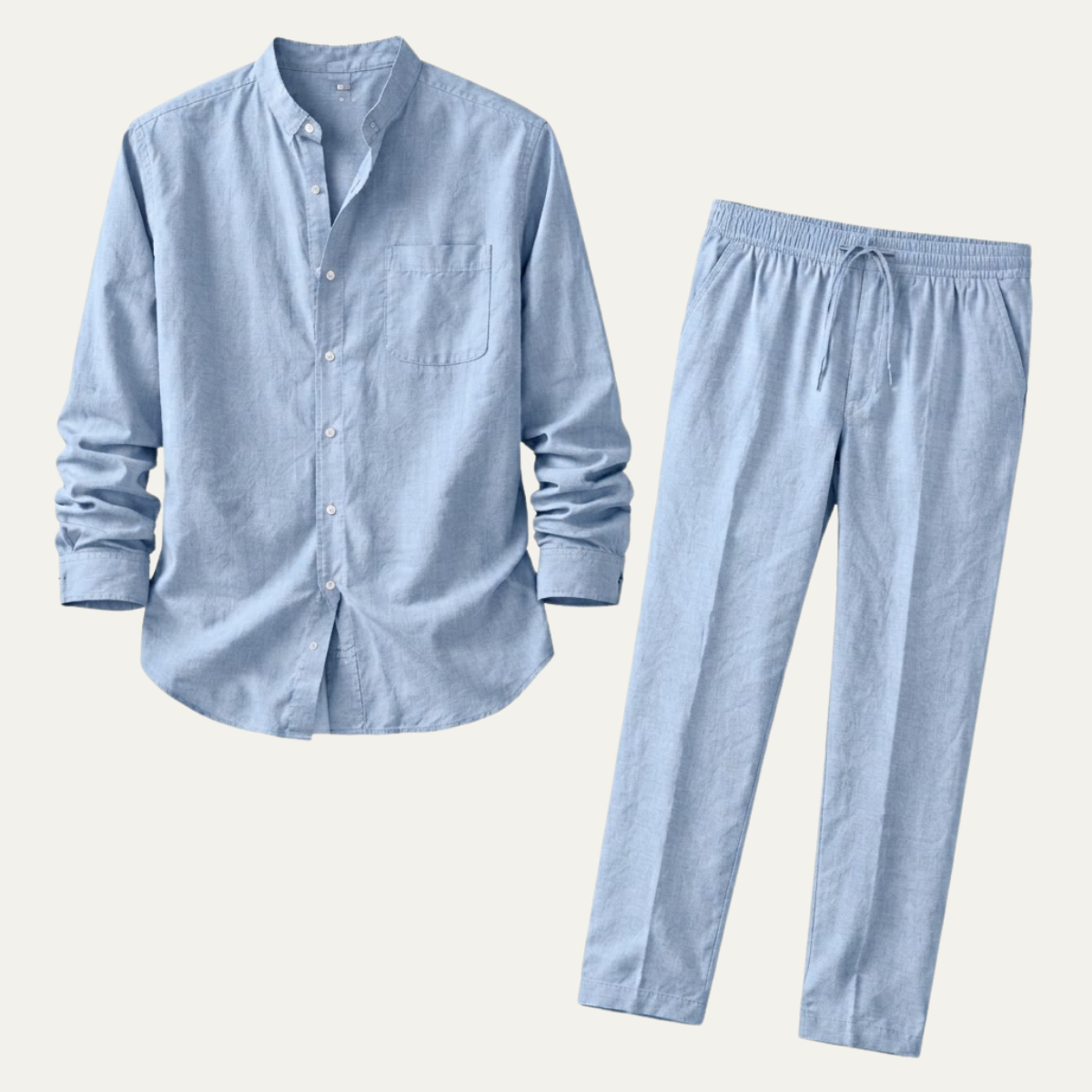 The Lakefield Men’s Relaxed Fit Linen Shirt & Pants Set