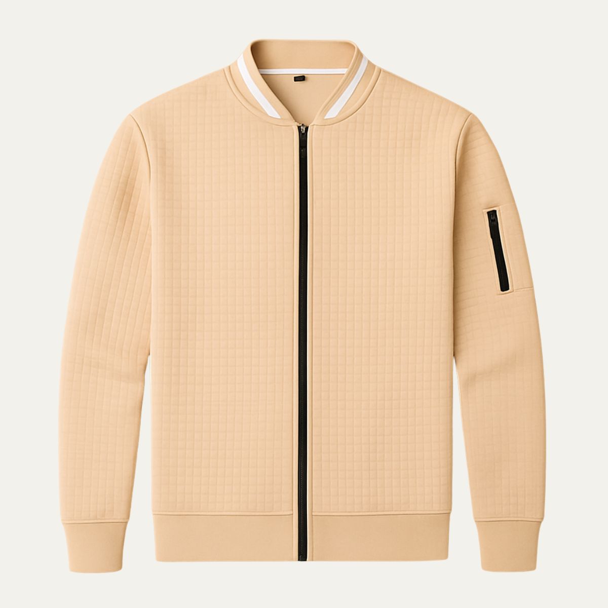 The Harlow Cotton Cardigan for Men – Tailored with Zip