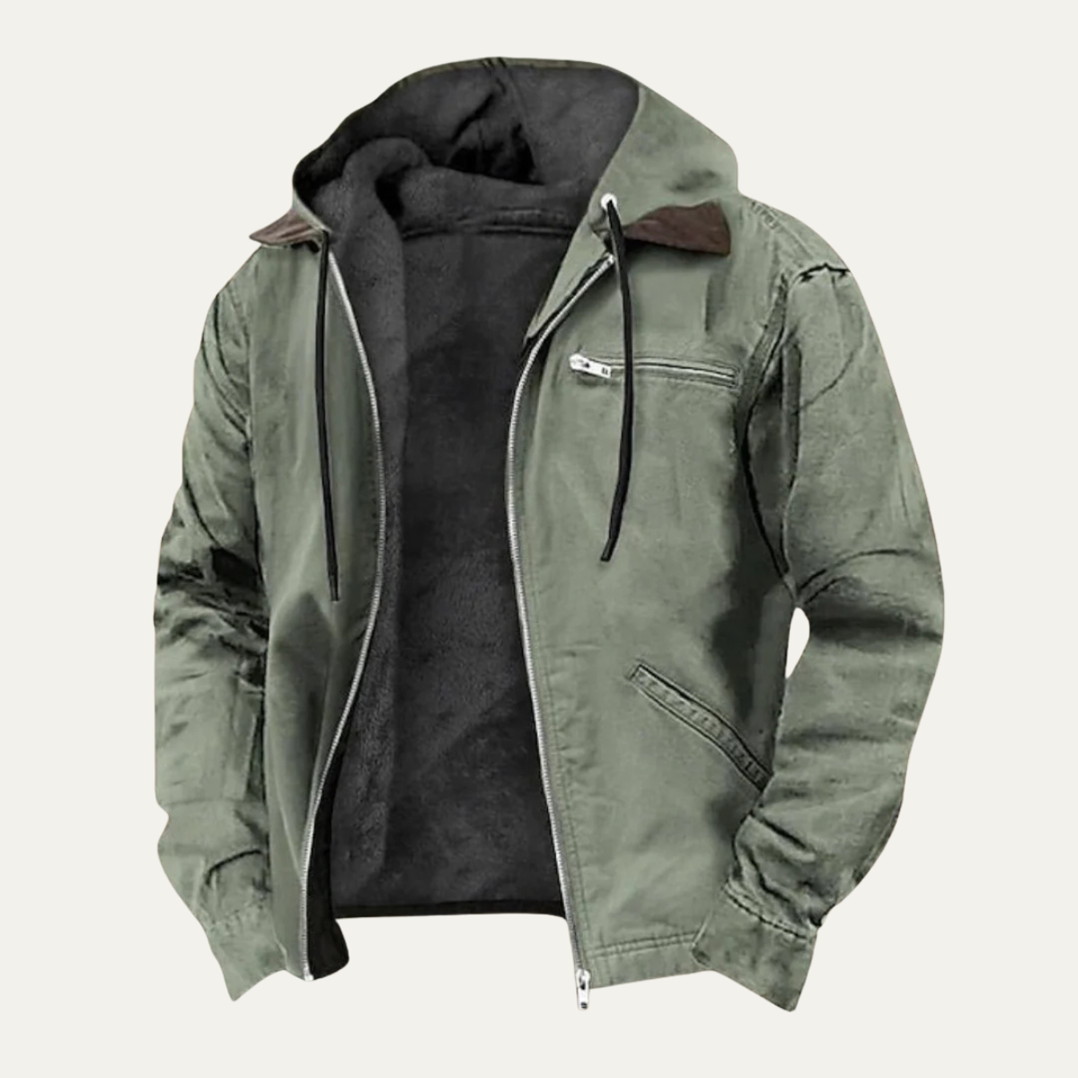 The Northcrest Men’s Fleece Lined Hooded Winter Jacket