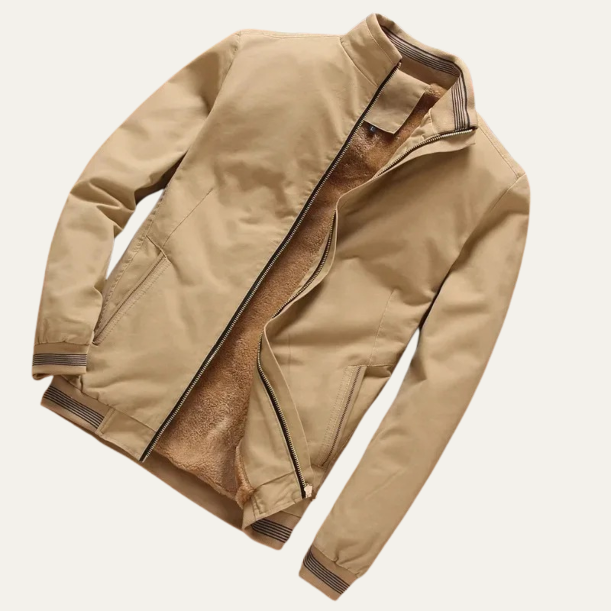 The Castellina Men’s Casual Warm Fleece Aviator Bomber Jacket