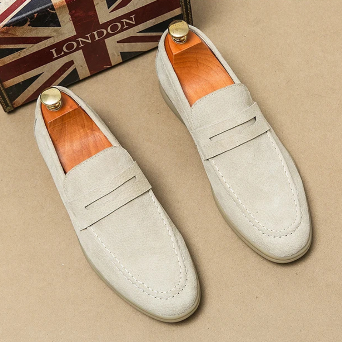 The Torquay Men’s Lightweight Casual Suede Slip On Loafers
