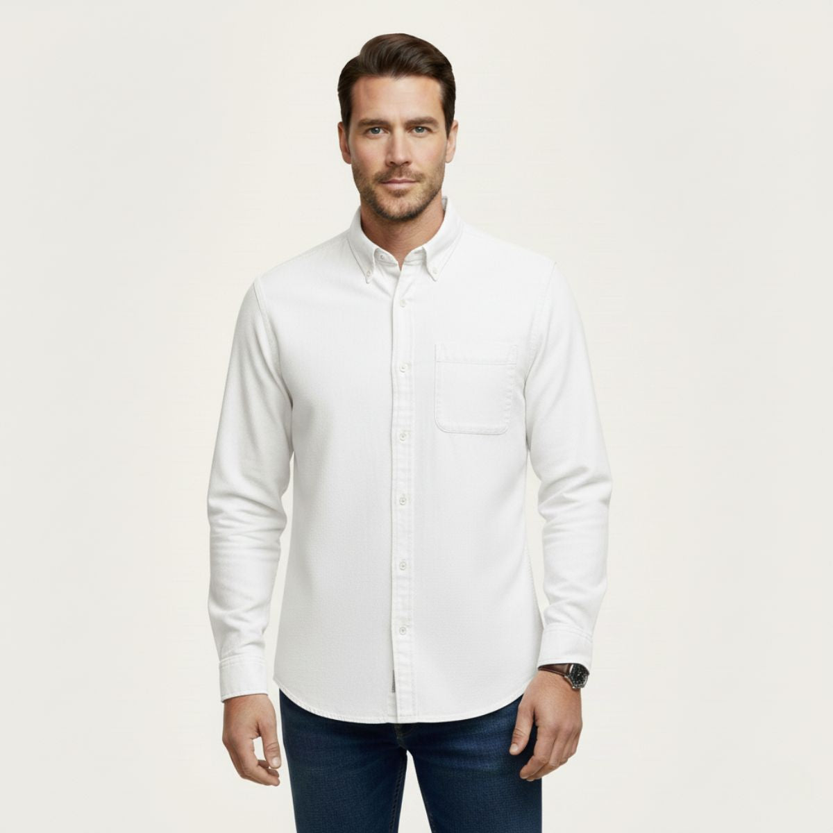 The Boston Casual Denim Shirt for Men