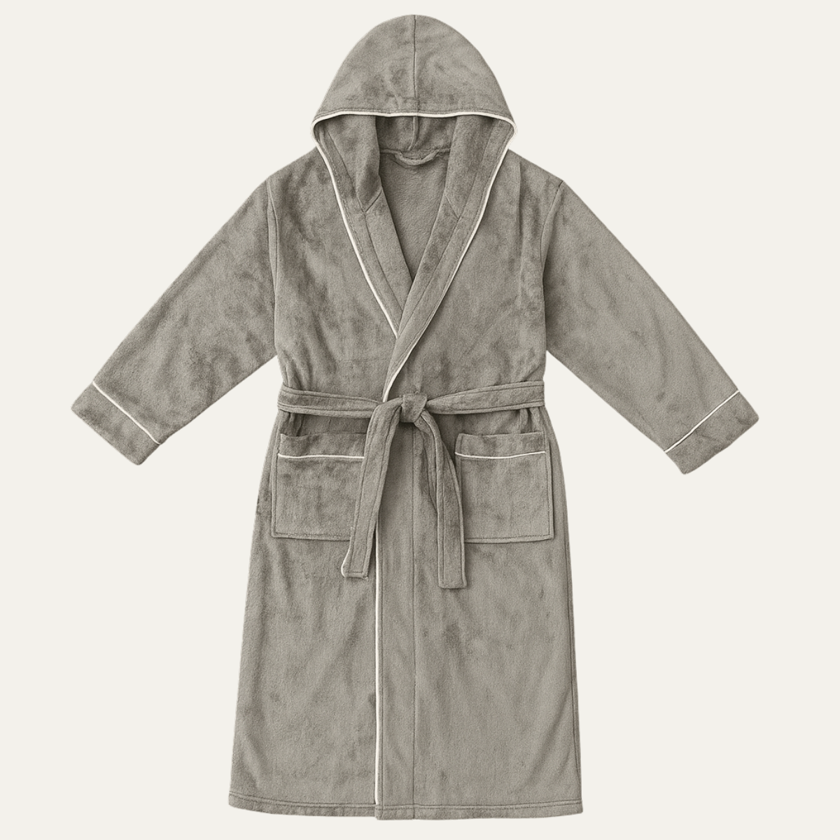 The Greenwich Men's Hooded Long Bathrobe with Belt