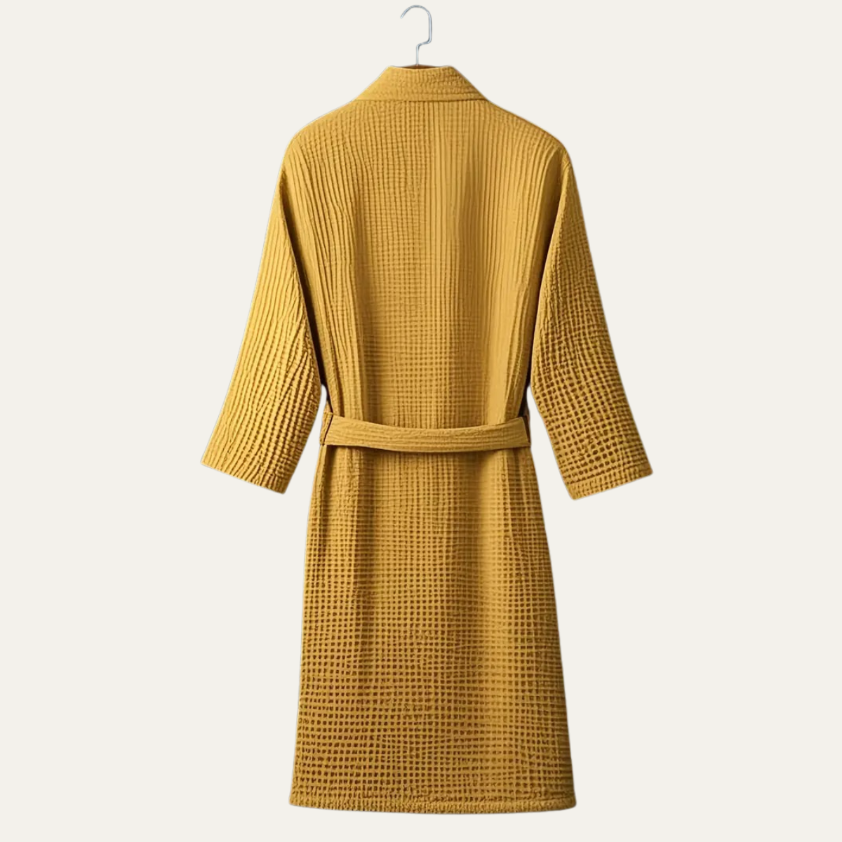 The Eastbourne Men's Cotton Waffle Lightweight Spa Bathrobe with Belt