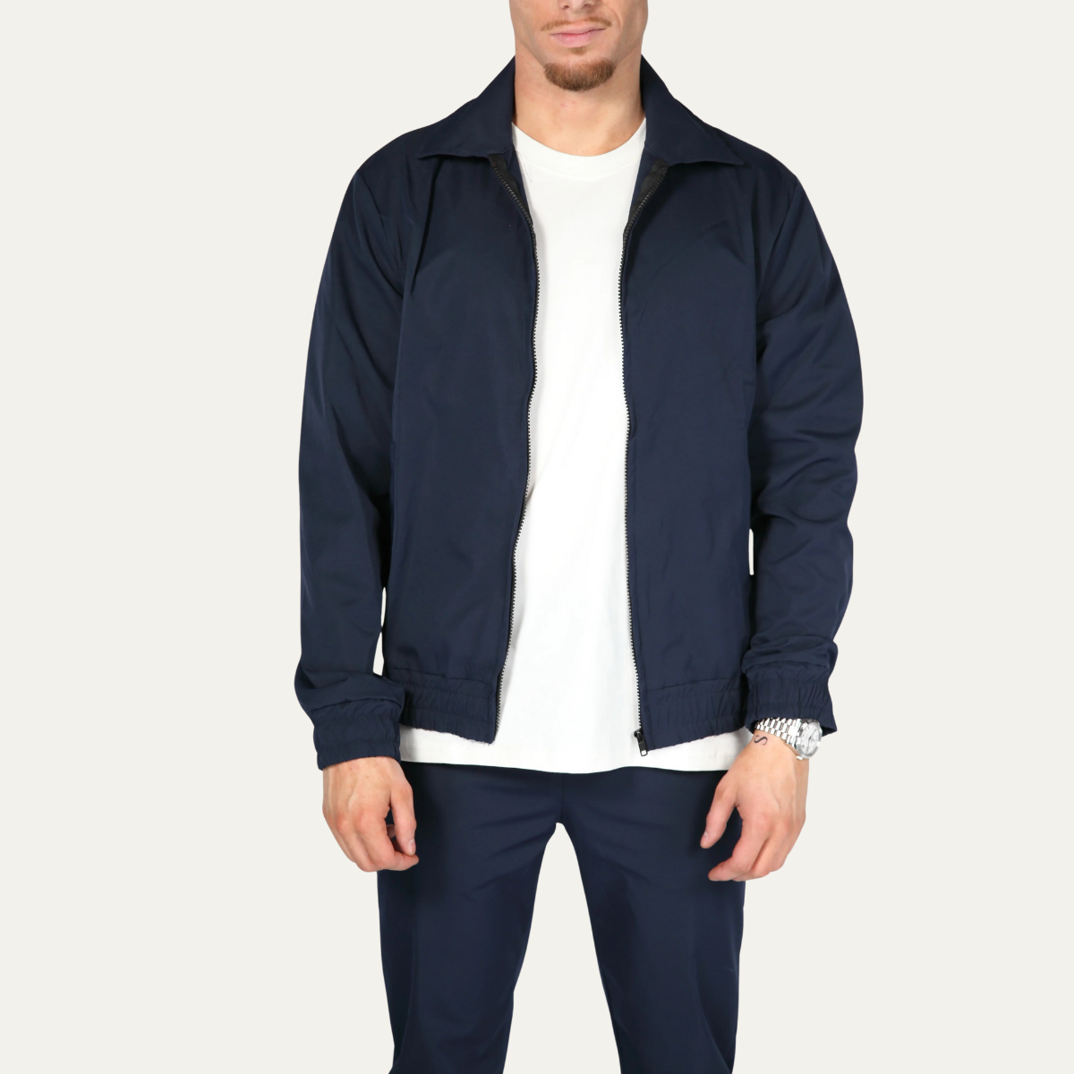 The Napoli Men’s Navy Blue Co Ord Set – Lightweight Cotton Jacket & Pants