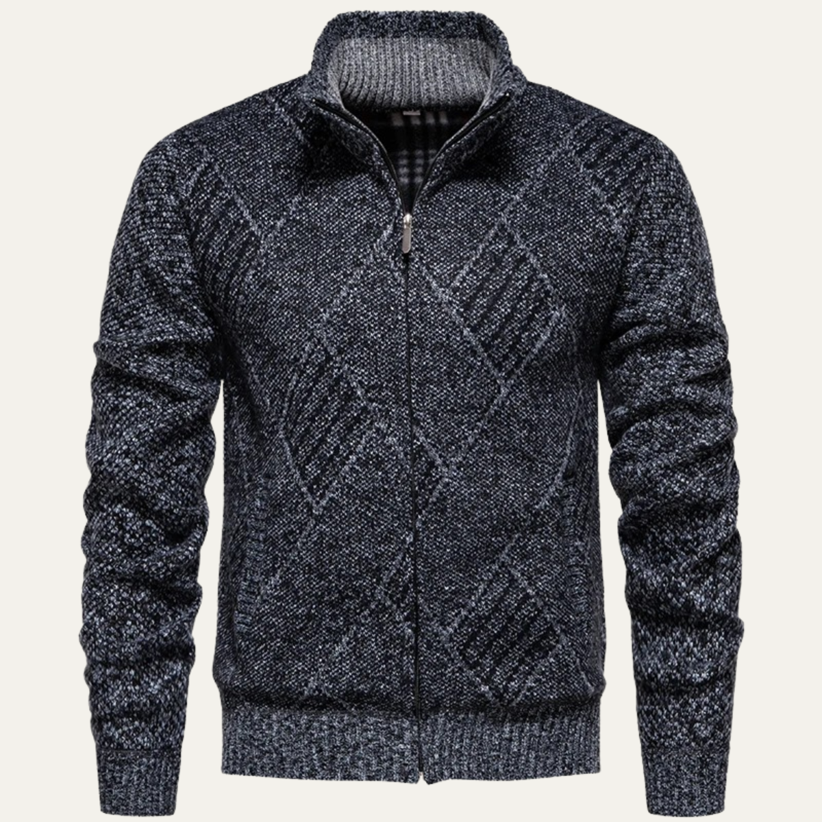 The Angera Men’s Casual Winter Knit Zip Up Jacket