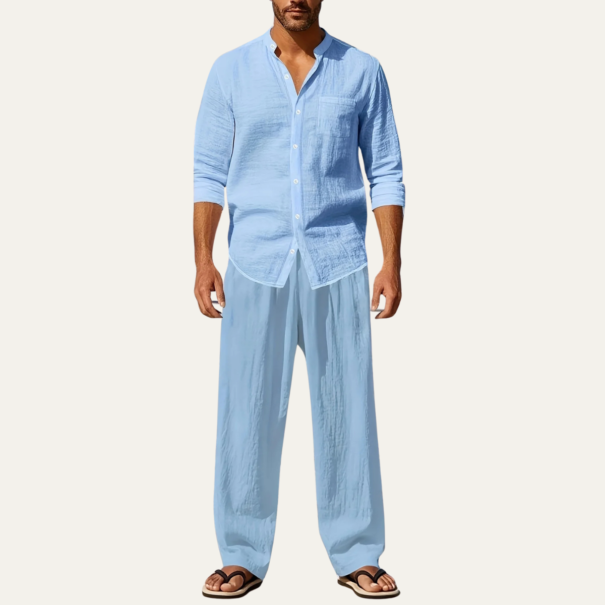 The Asolo Men’s Casual Shirt and Pants Outfit – Summer Linen Set