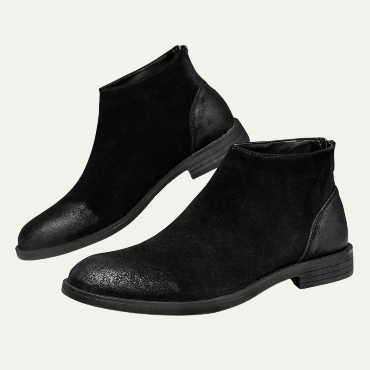 The Stonebridge Men’s Vintage Leather Suede Chelsea Boots with Zipper