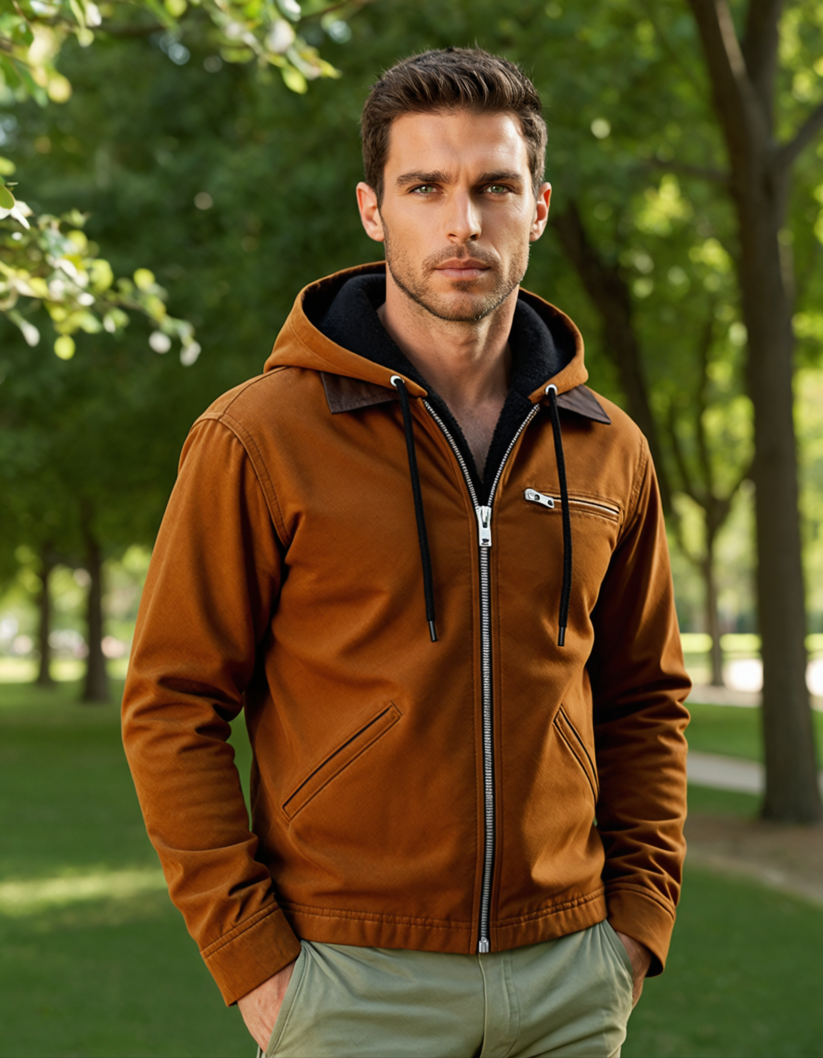 The Northcrest Men’s Fleece Lined Hooded Winter Jacket