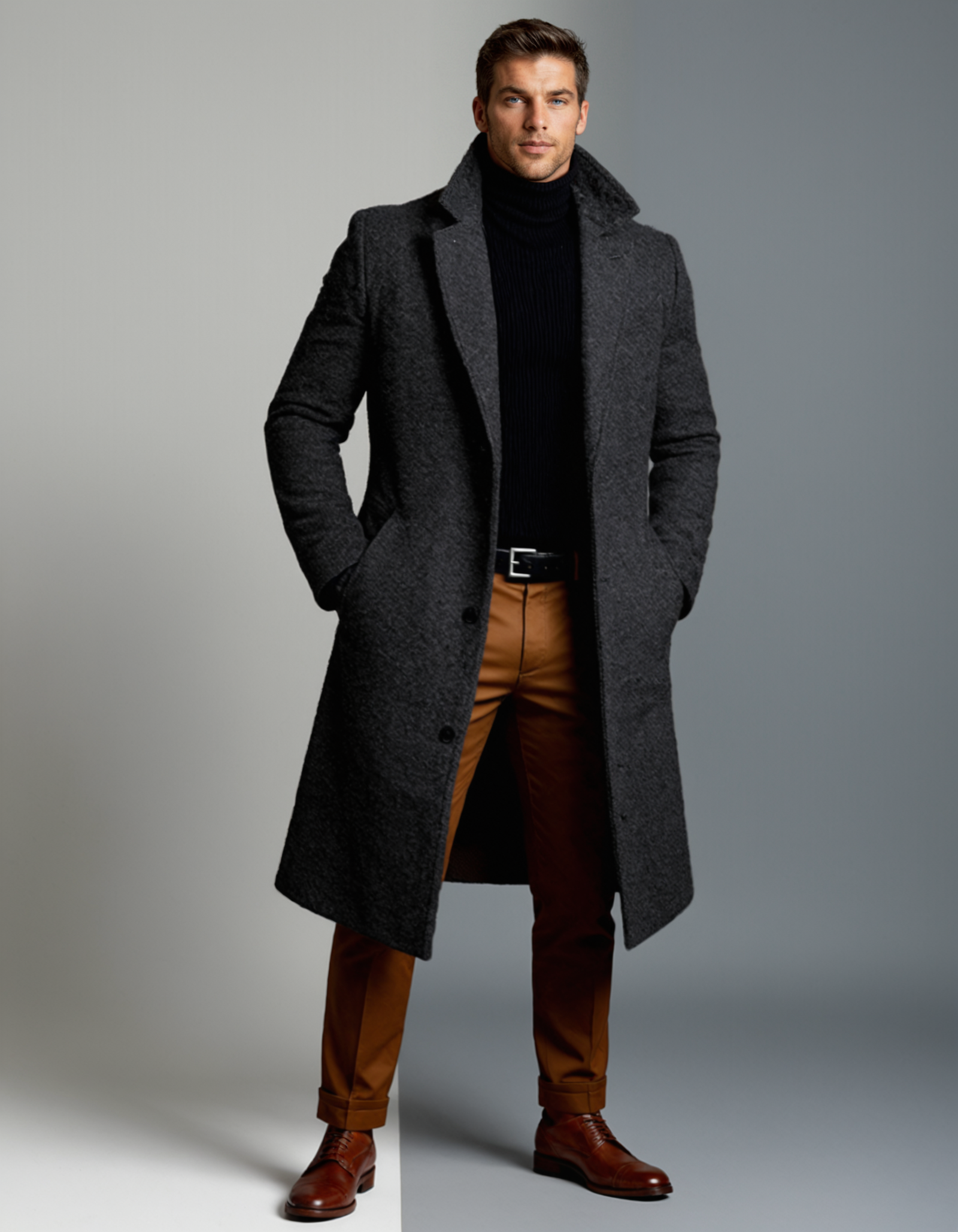 The Ridgeford Men’s Classic Wool Winter Overcoat