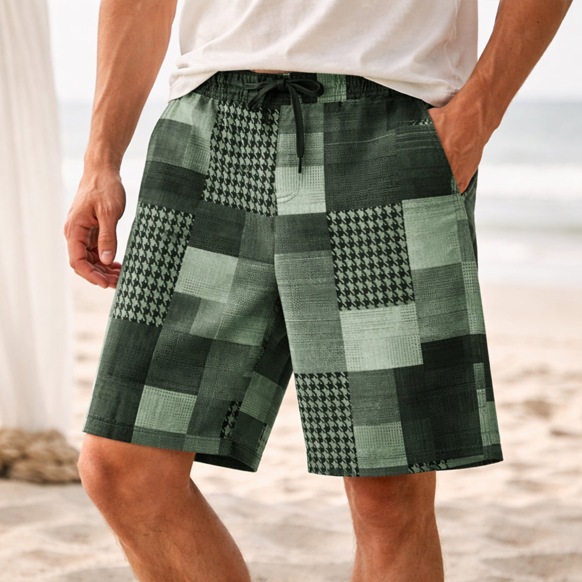 The Oakwood Men’s Colorful Casual Summer Drawstring Shorts