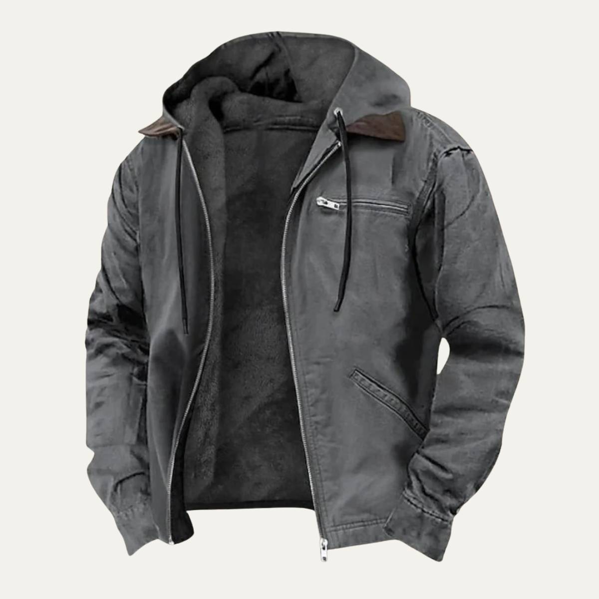 The Northcrest Men’s Fleece Lined Hooded Winter Jacket