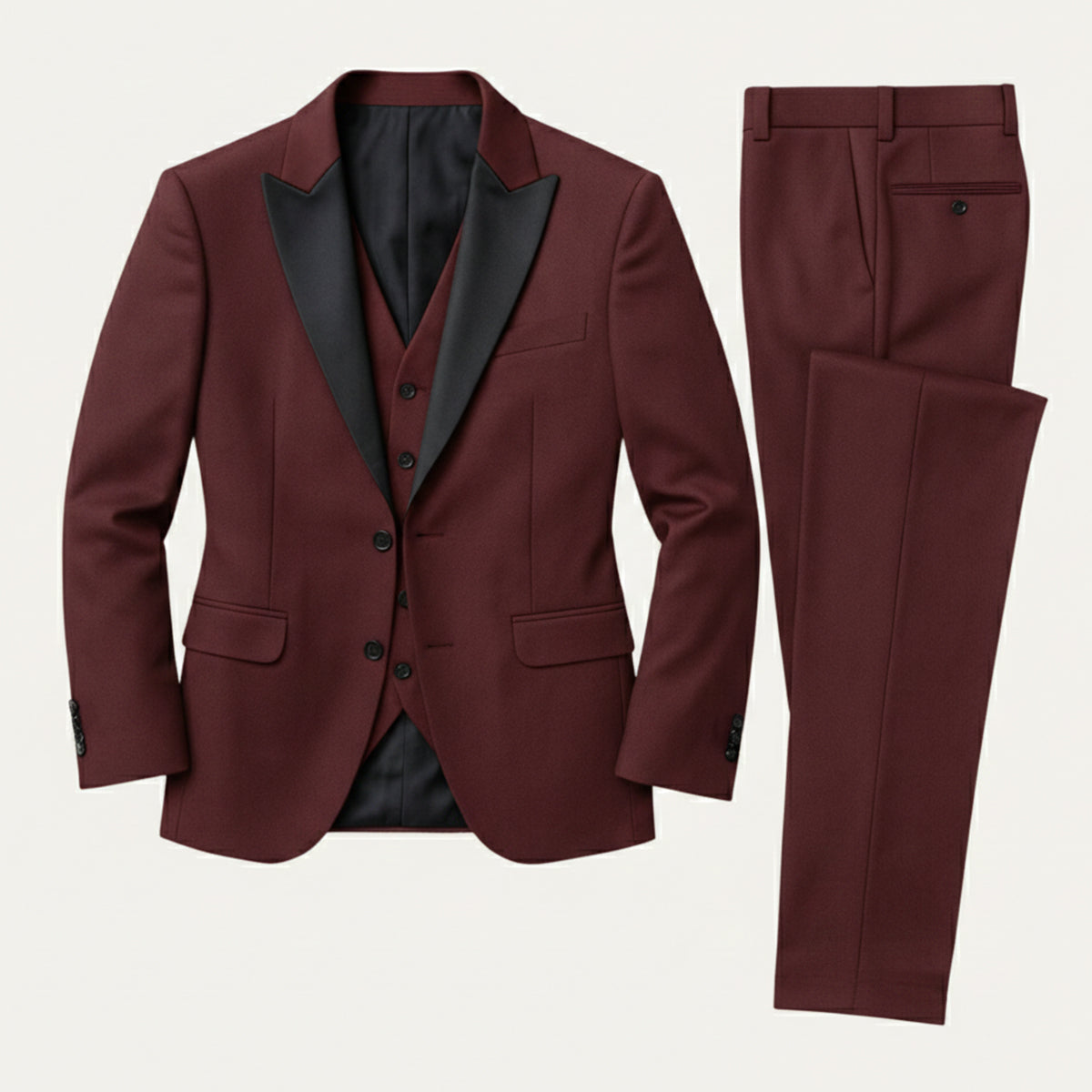 The Senigallia Men’s 3 Piece Suit Set – Blazer, Waistcoat & Trousers