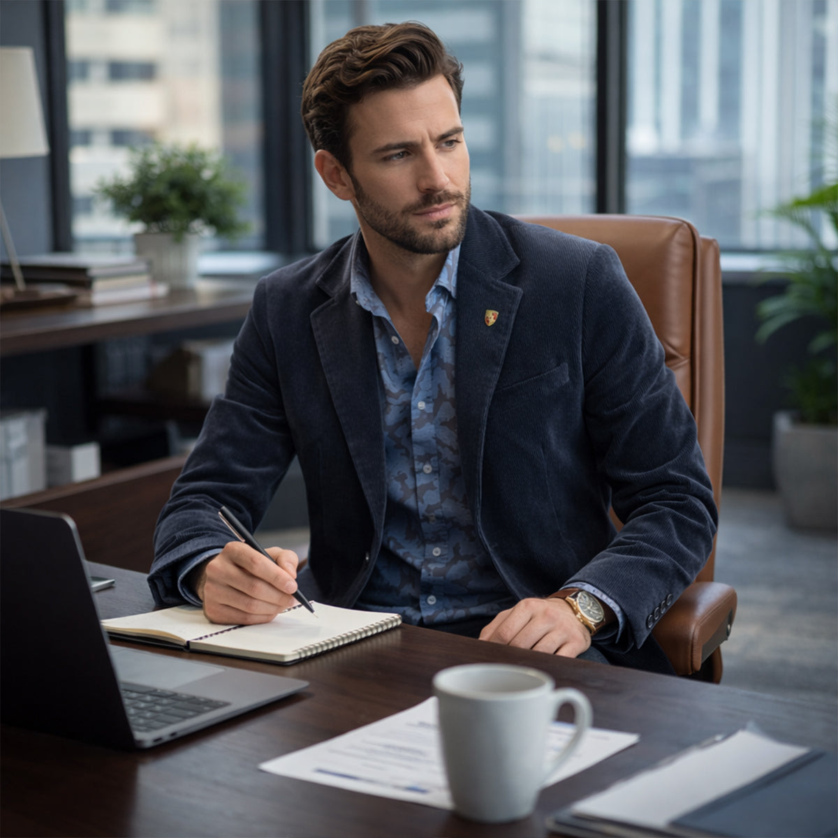 The Ridgeway Men’s Vintage Corduroy Blazer