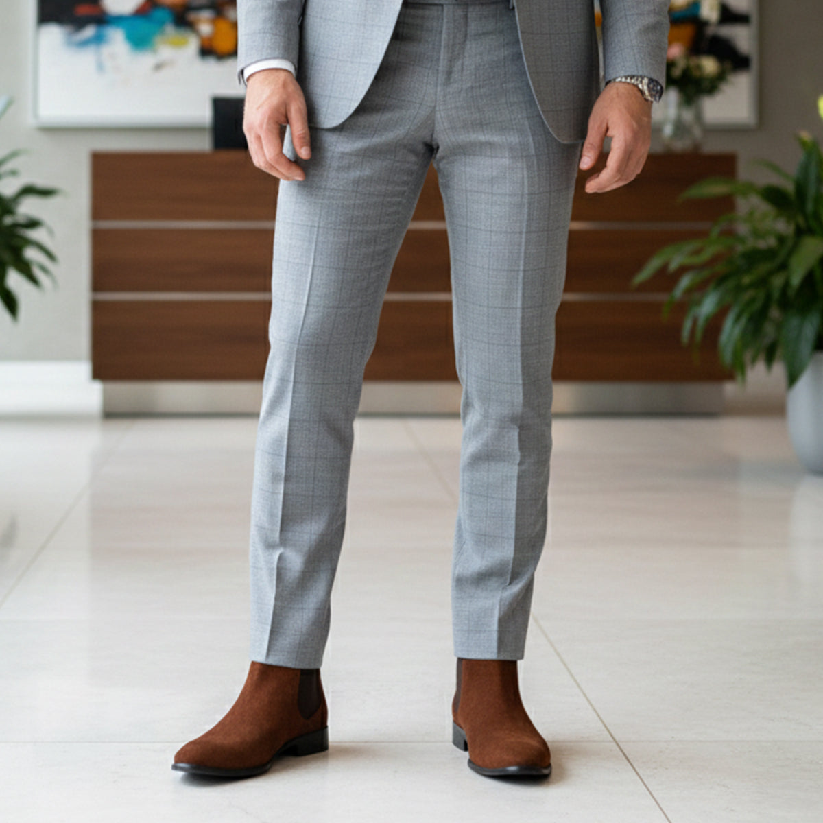 The Vienna Men’s Suede Chelsea Boots - Elegant Slip On Shoes