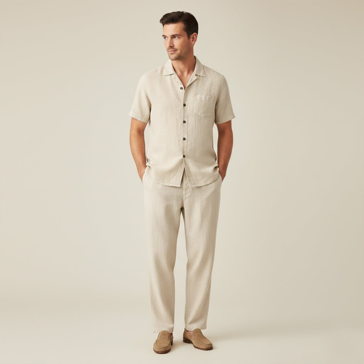 The Westminster Men’s Casual Linen Beach Set – Shirt & Pants