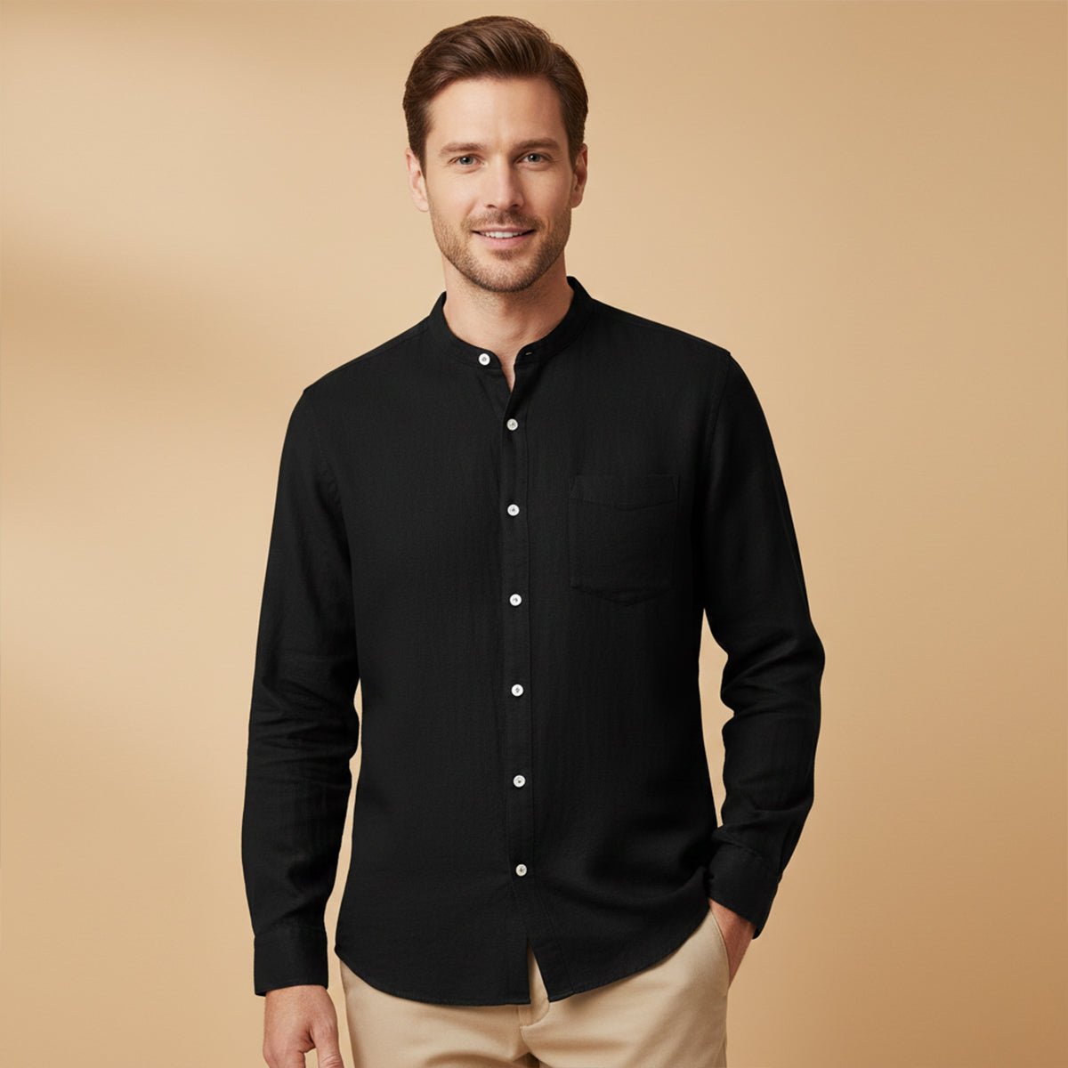 The Brighton Linen Shirt – Long Sleeve Shirt for Men