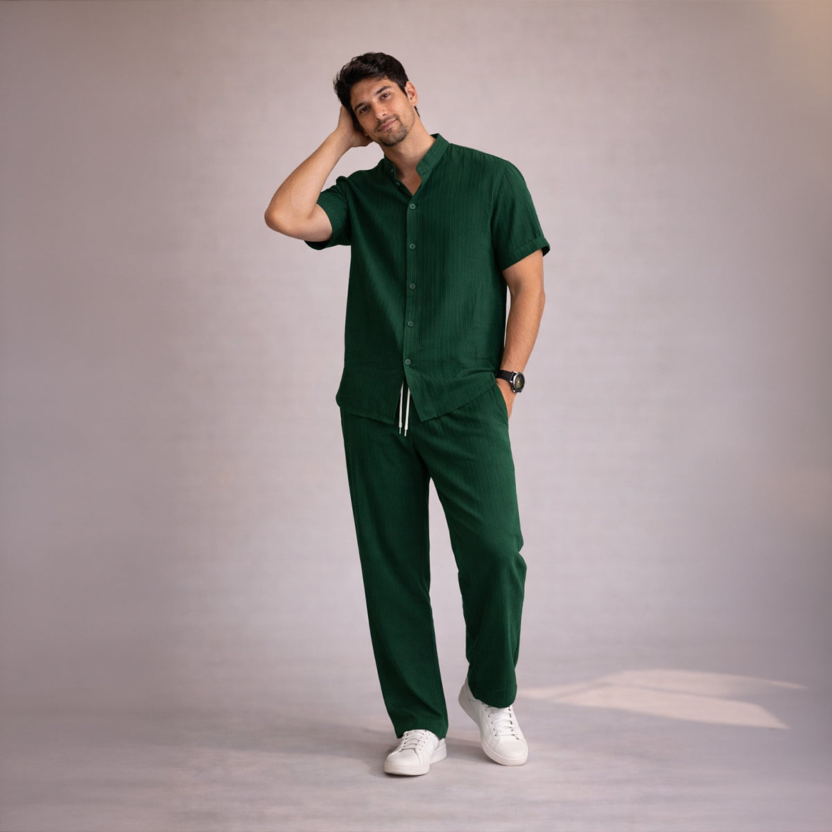 The Pinewater Men’s Linen Summer Trendy Set – Shirt & Pants