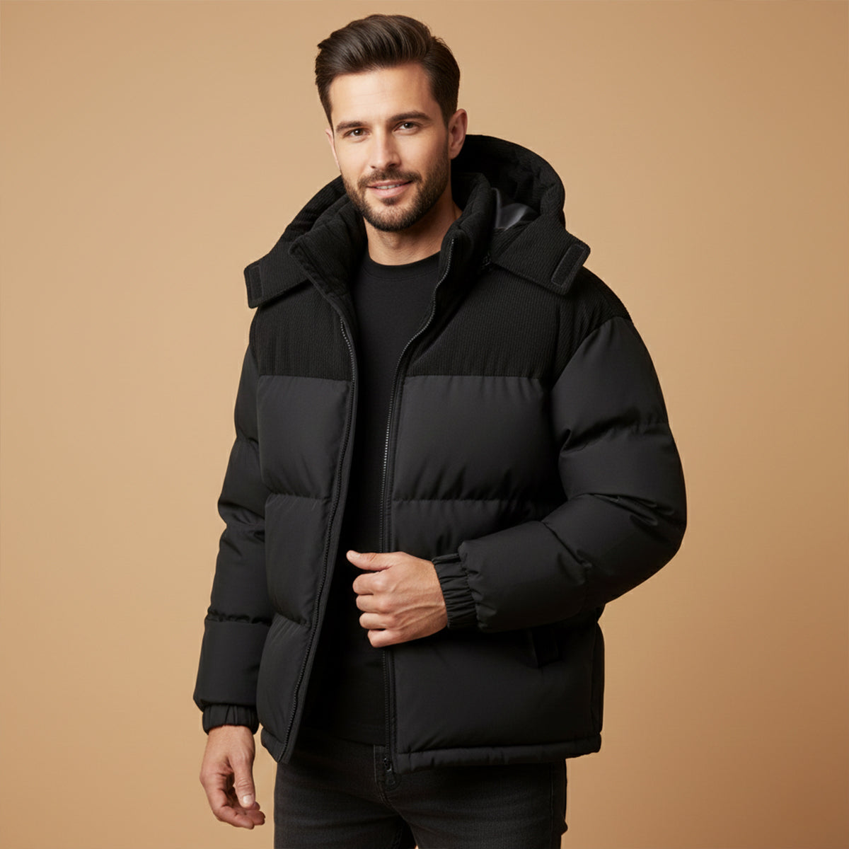 The Stonewell Men’s Thick Winter Puffer Hooded Jacket