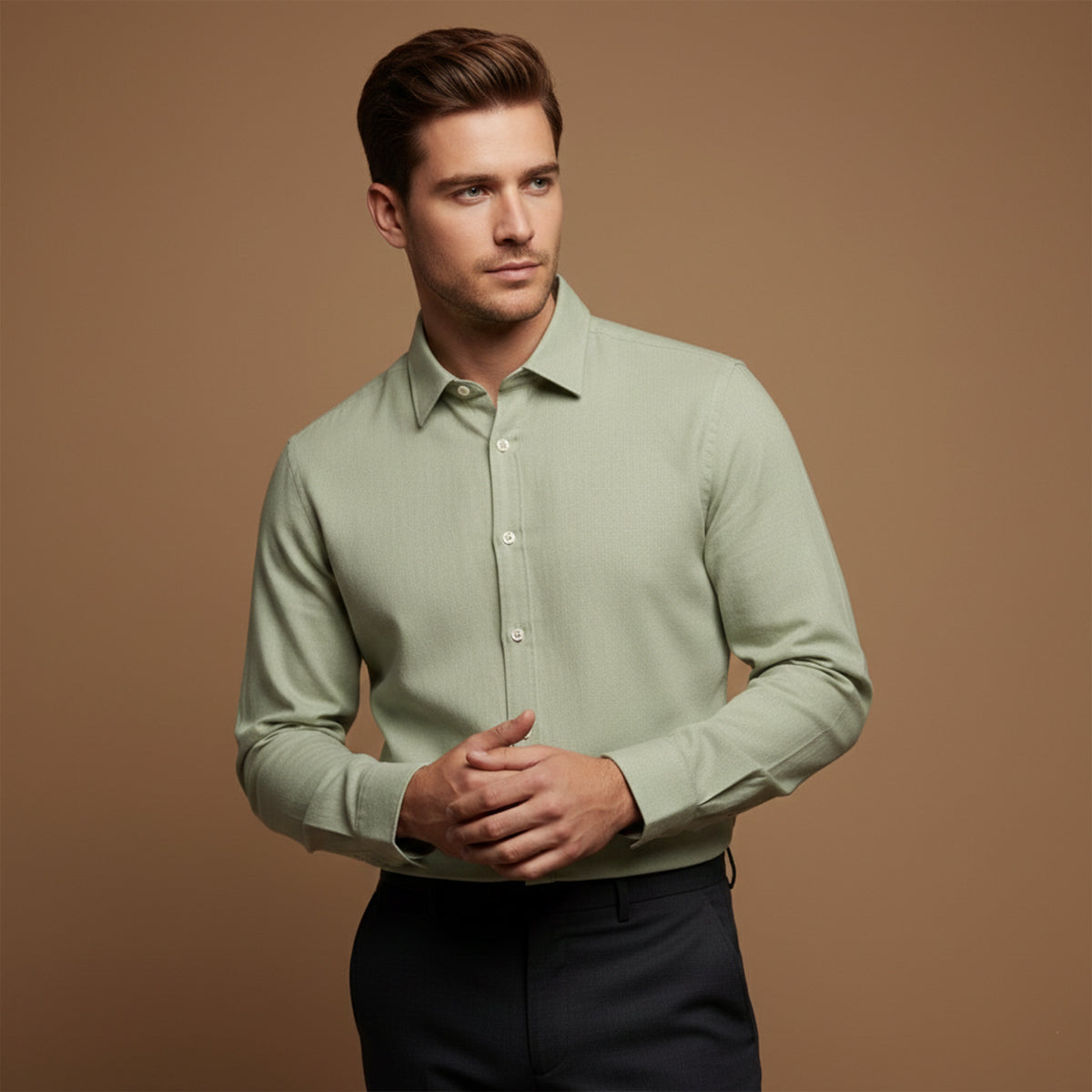 The Rovato Men's Lightweight Long Sleeve Button Shirt