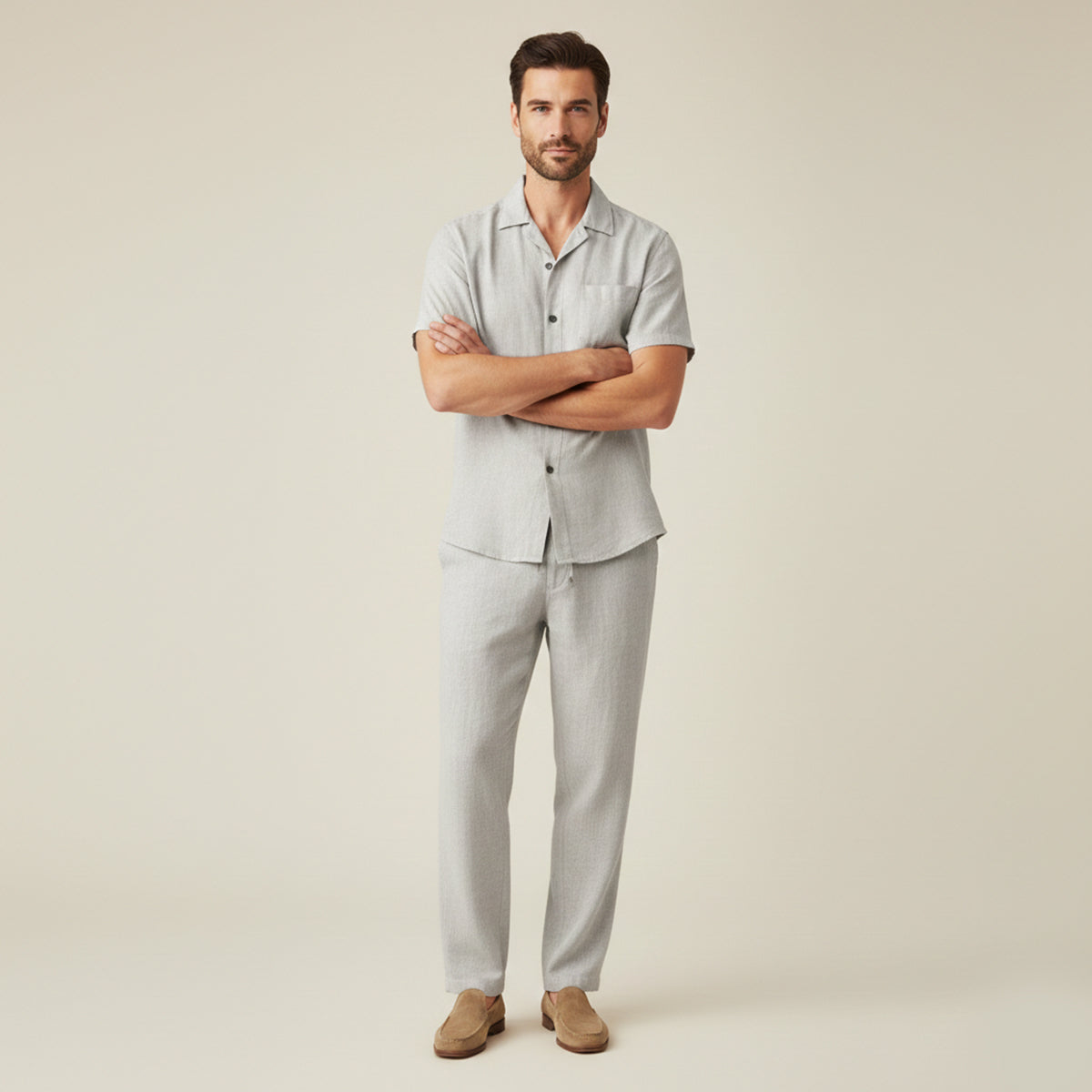 The Westminster Men’s Casual Linen Beach Set – Shirt & Pants