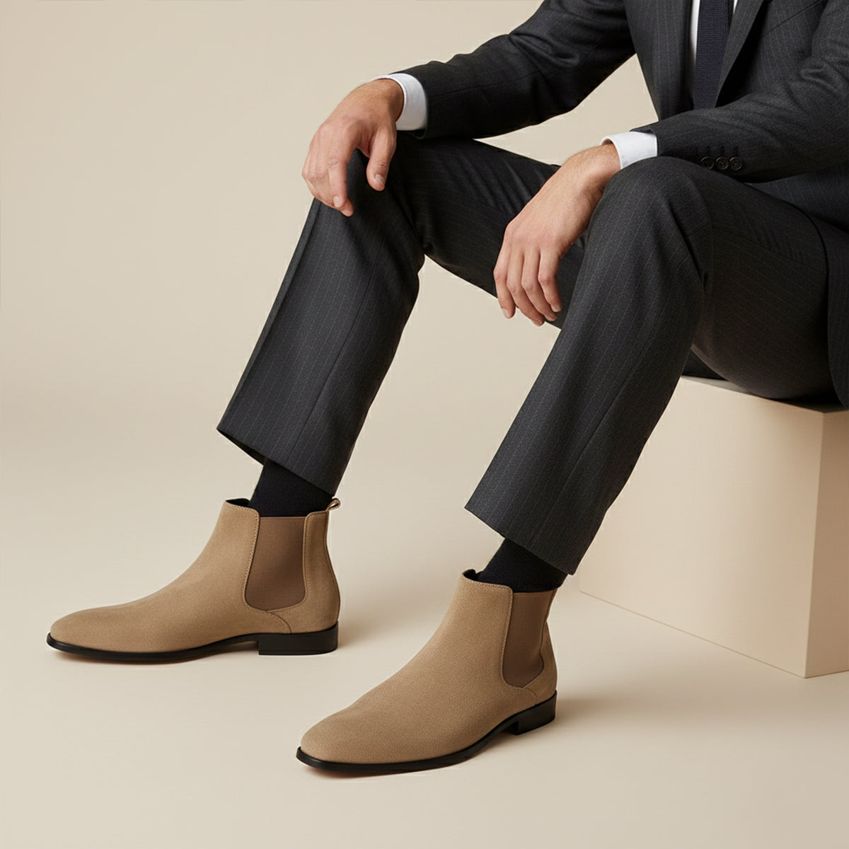 The Vienna Men’s Suede Chelsea Boots - Elegant Slip On Shoes