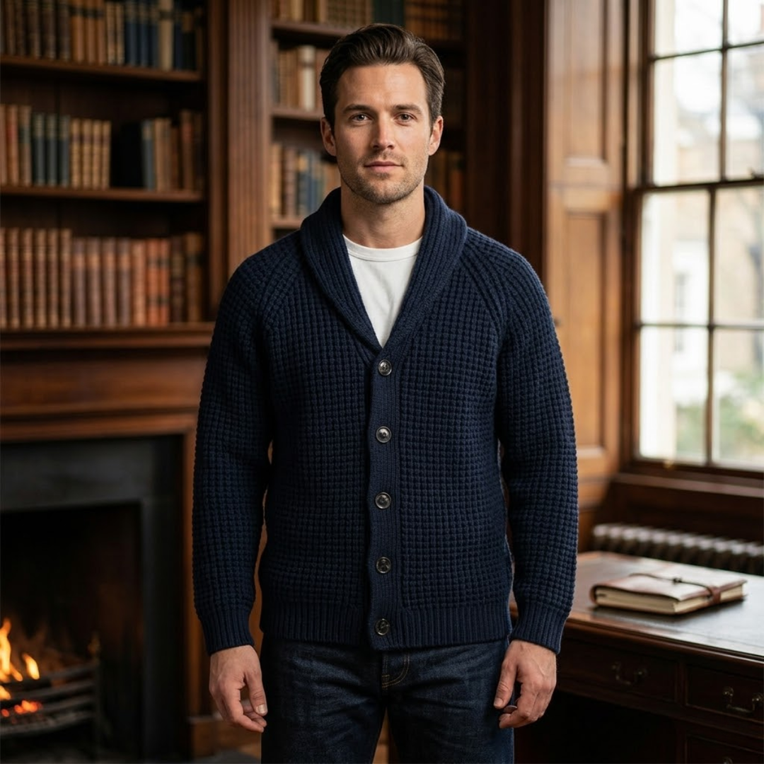 The Notting Hill Men’s Vintage Chunky Shawl Cardigan