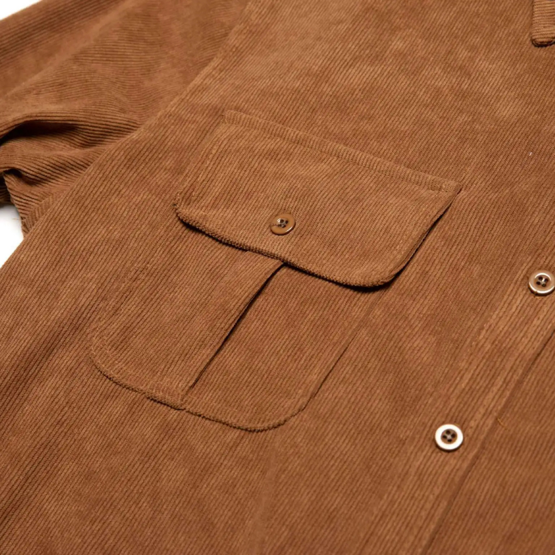 The Norwick Men’s Casual Button Down Corduroy Shirt