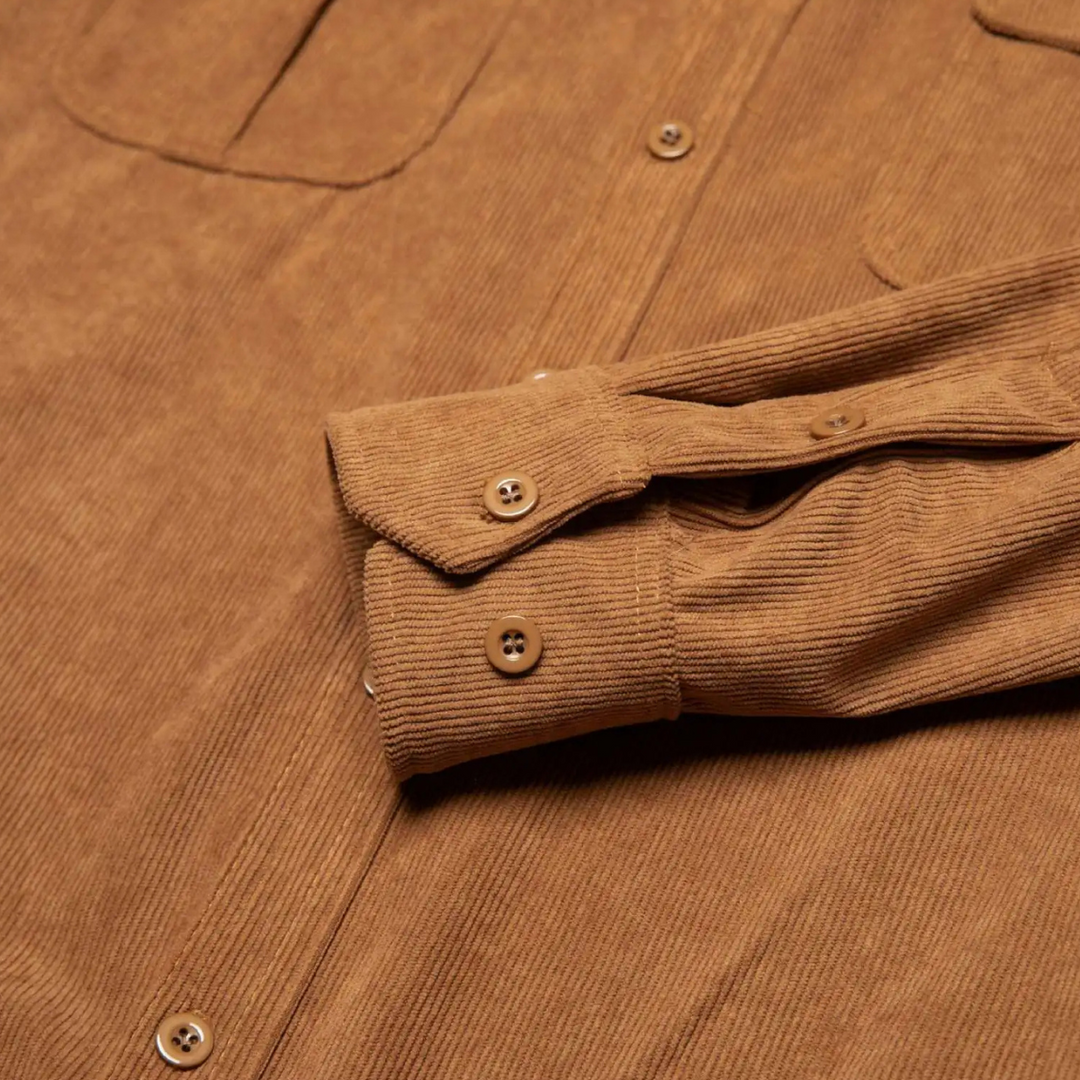 The Norwick Men’s Casual Button Down Corduroy Shirt