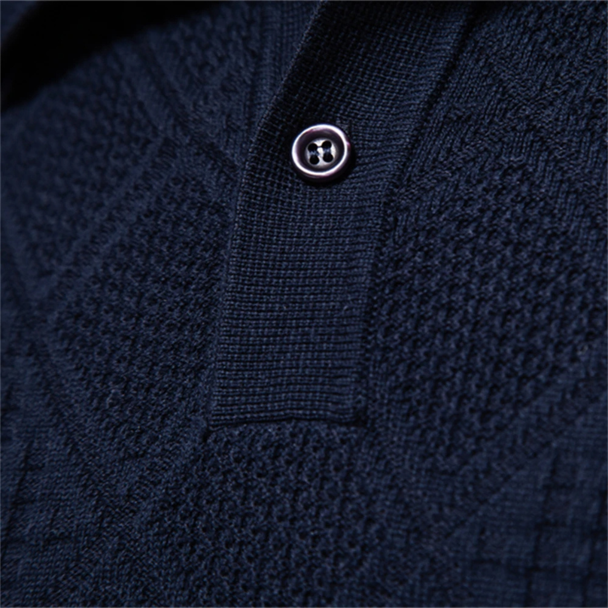 The Kensington Diamond Knit Polo Sweater for Men