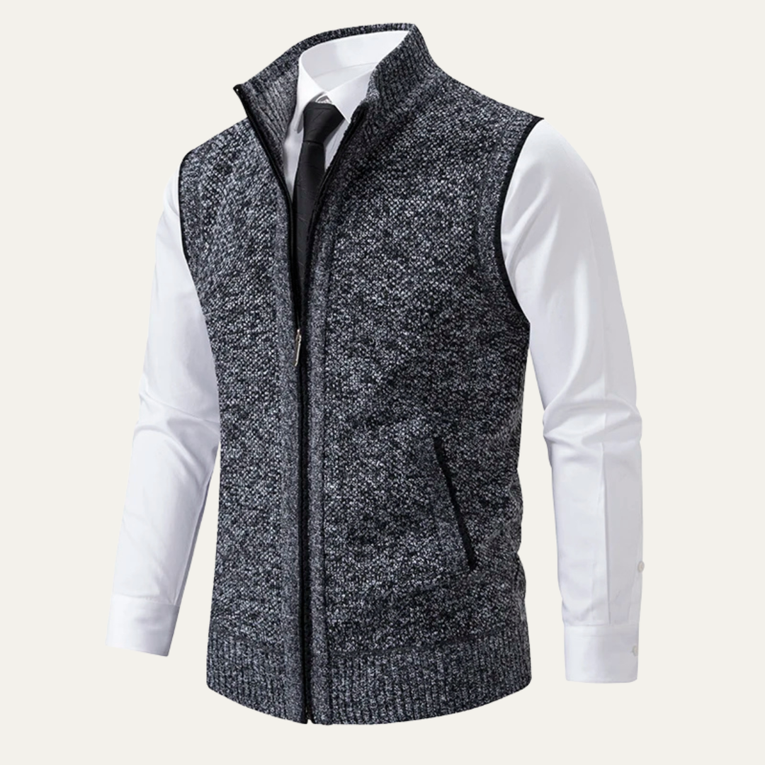 The Ridgecrest Men’s Business Casual Knit Zip Up Sweater Vest