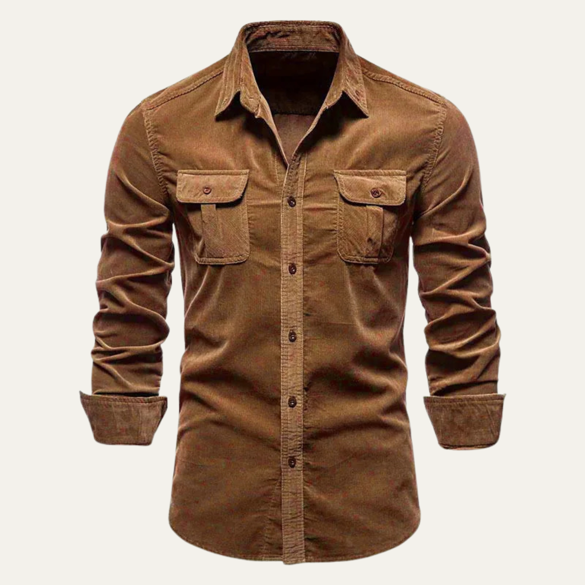 The Norwick Men’s Casual Button Down Corduroy Shirt