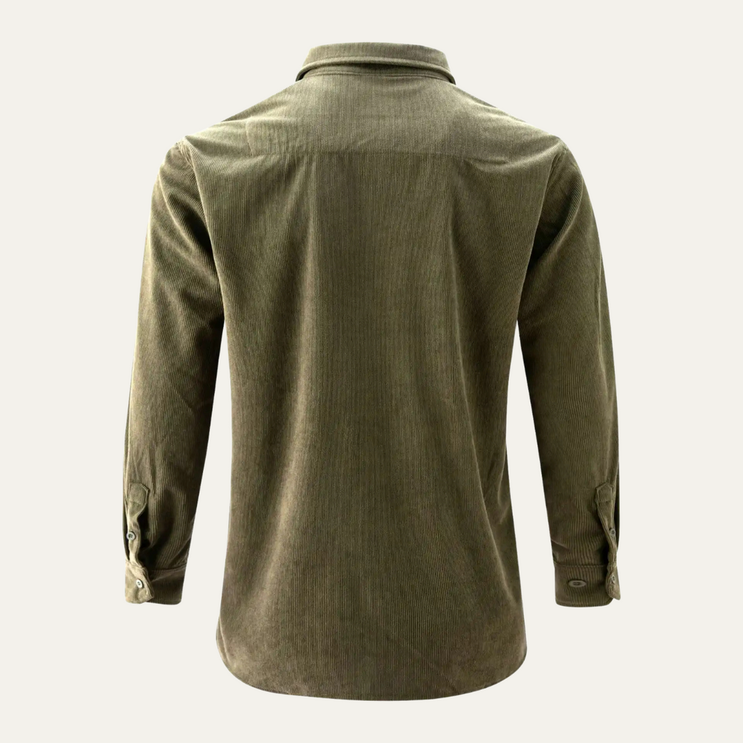The Norwick Men’s Casual Button Down Corduroy Shirt
