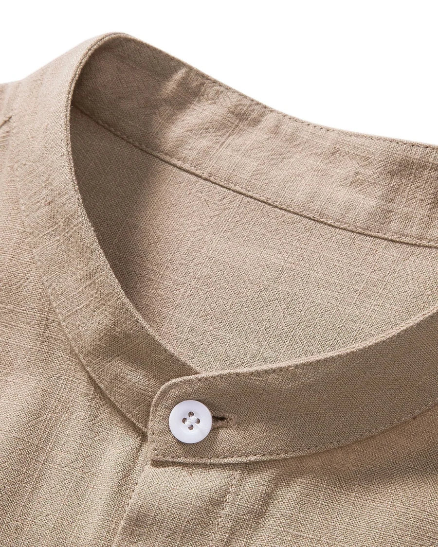 The Brentwood Men's Short Sleeve Linen Shirt & Drawstring Pants Set