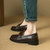 The Montepulciano Men’s Classic Slip On Leather Loafers with Metal Buckle