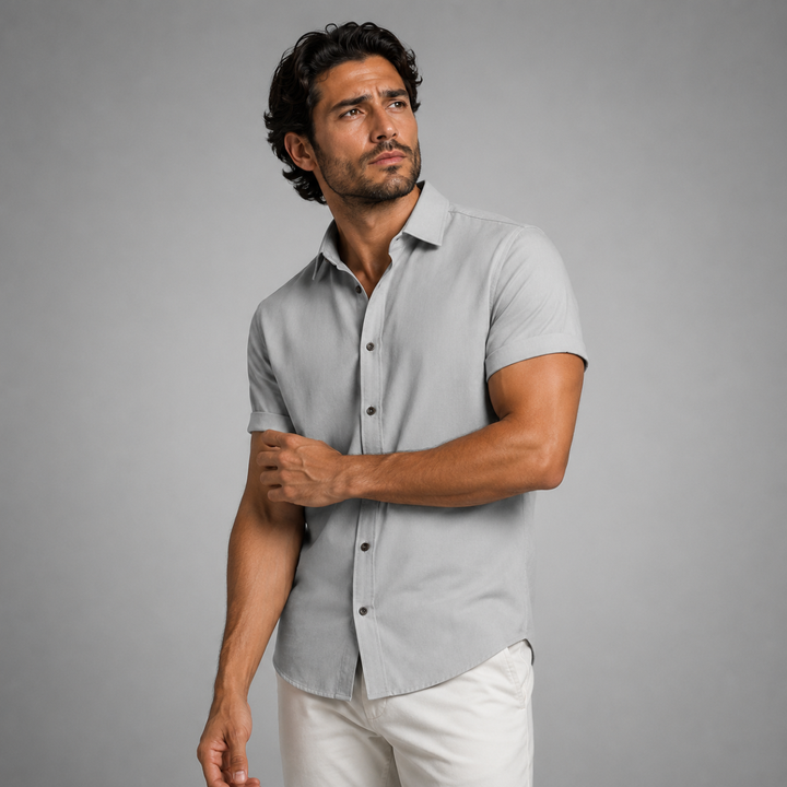 The Belluno Men’s Casual Business Solid Button-Up Shirt