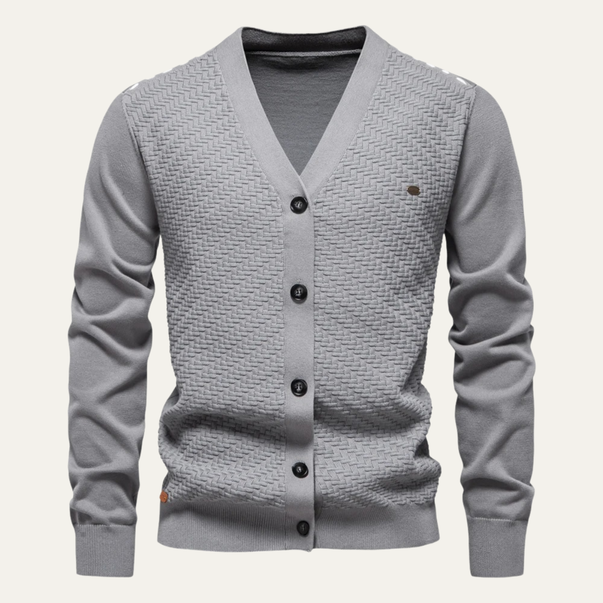 The Dulwich Men’s Casual V Neck Button Front Knit Cardigan