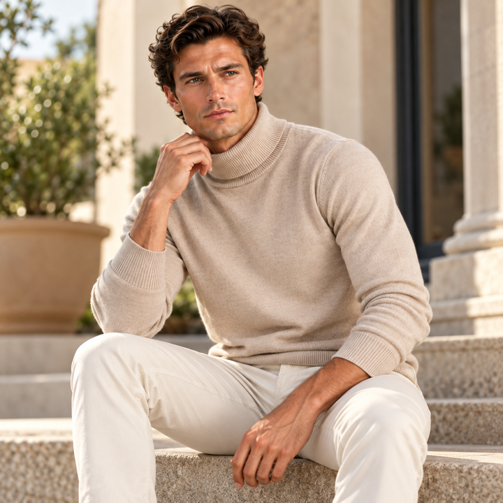 The Banbury Men's Classic Turtleneck Knit Sweater
