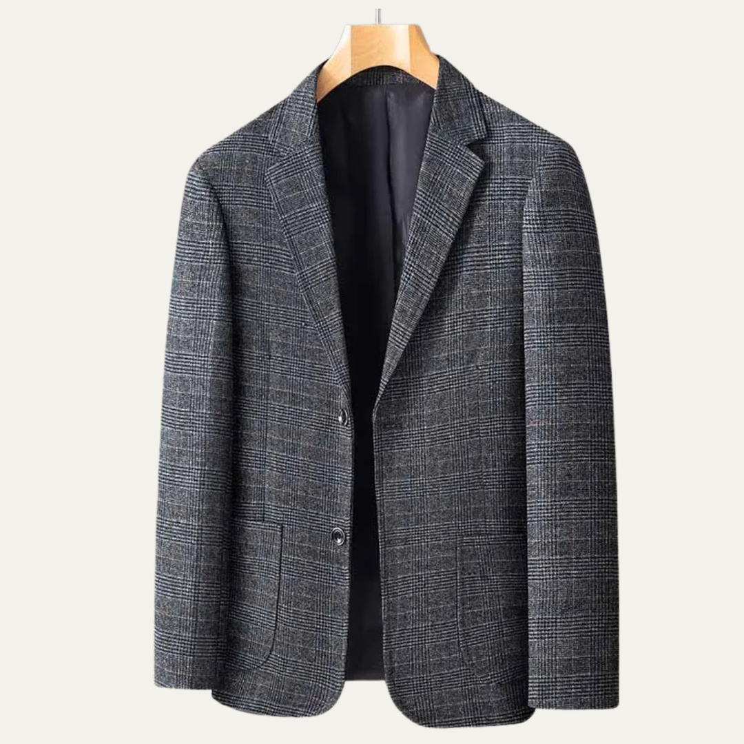 The Nuremberg Men’s Elegant Tweed Style Smart Check Blazer